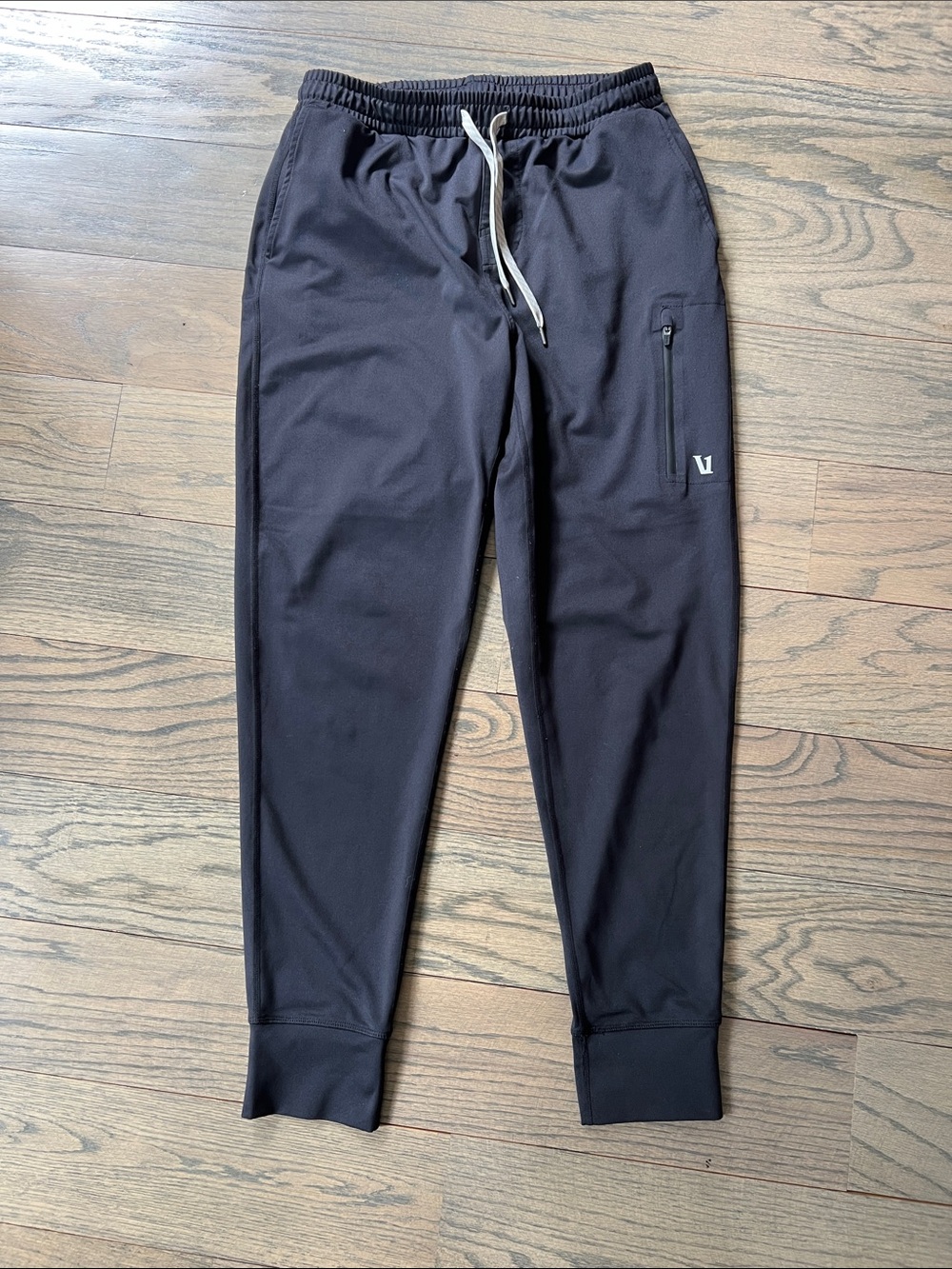 Vuori Black Athletic Jogger Pants with Zip Pocket